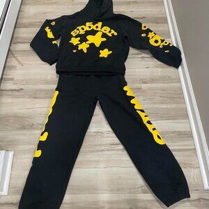 Spider Worldwide Black & Yellow Sweatpants & Hoodie - Streetwear